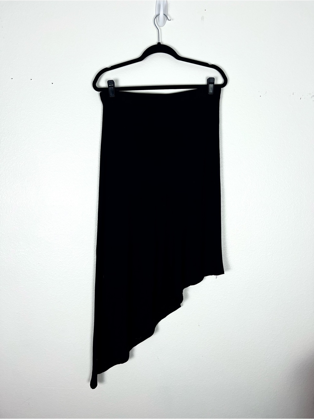 Caren Sport Black Asymmetric Midi Skirt